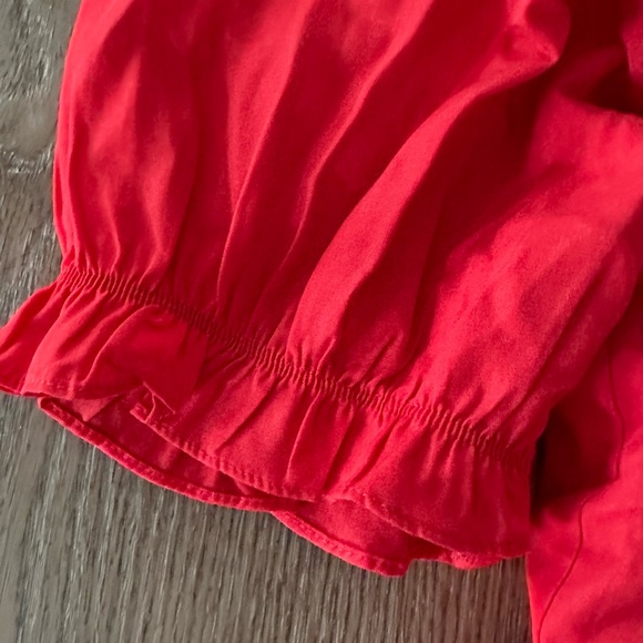 NWT ASTR Feronia Red Puff Sleeve Sweetheart Top - Picture 7 of 13